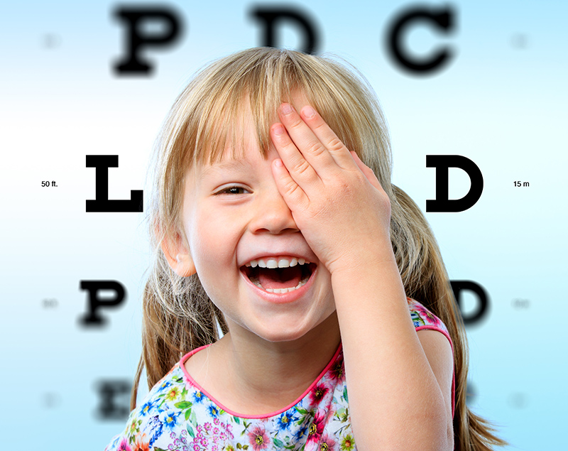 Girl and Eye Chart